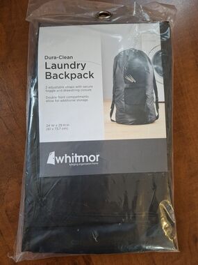 Whitmor Duraclean Black Laundry Bag 6403-5126-BLK